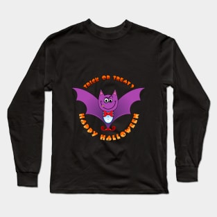 Cheerful vampire. Halloween Long Sleeve T-Shirt